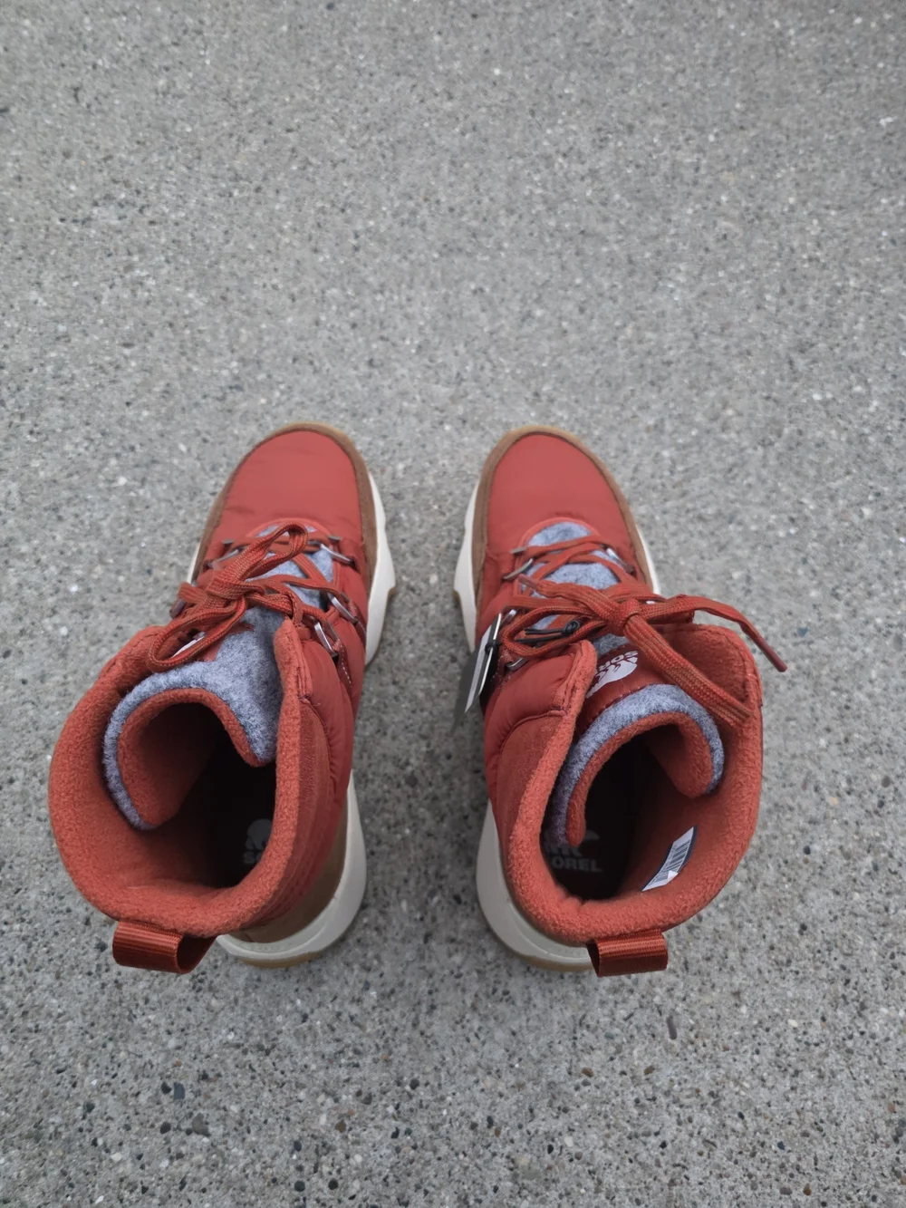 Sorel Women's Rust Red and Brown Winter Lace-Up WP Size 8.5